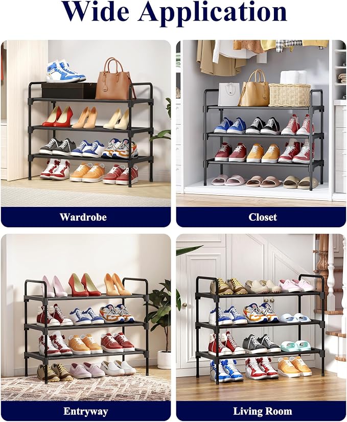 Kitsure Shoe Rack for Closet, Sturdy Shoe Storage for Entryway, Space-Saving - Image 8