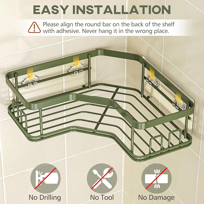 MAXIFFE 3 Pack X-Large Corner Shower Caddy - Image 3