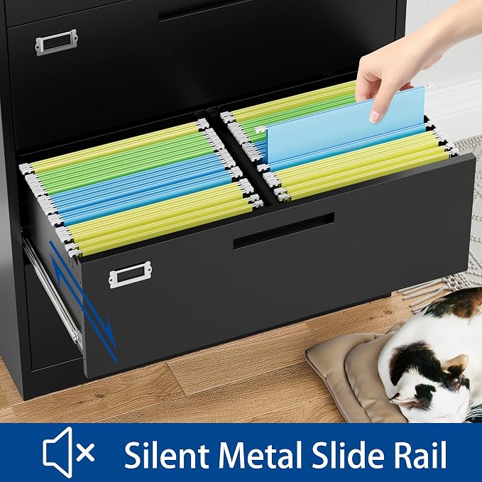 Lateral File Cabinet with 5 Drawers - Image 8