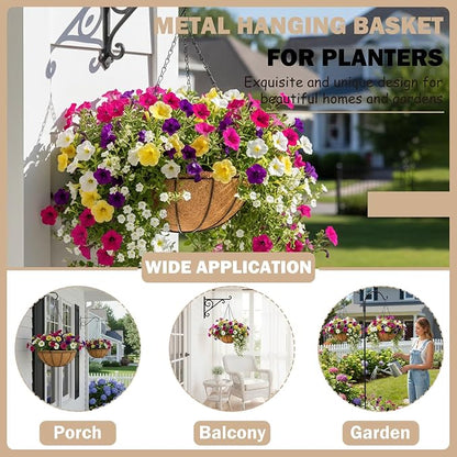 4 Pack 12 inch Hanging Baskets Planter - Image 5