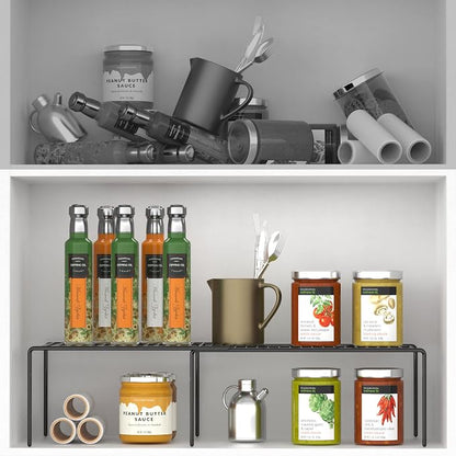 Redrubbit Expandable Metal Rustproof Kitchen Counter Shelf Rack, Space Saver - Image 7