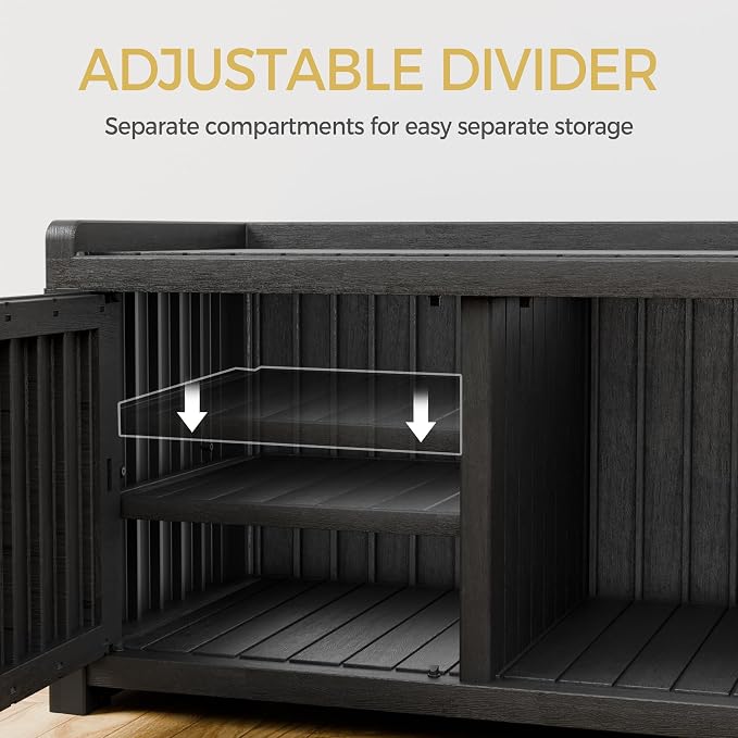 Storage Bench - Waterproof Resin Shoe Bench - Indoor & Outdoor Use - Image 5