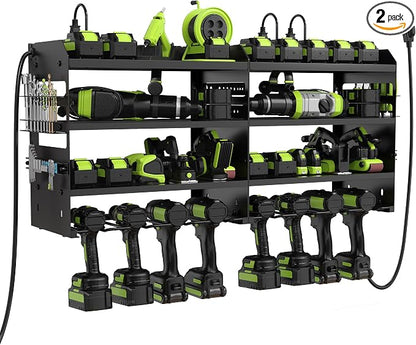 HUPBIPY Modular Power Tool Organizer Wall Mount Drill Holder Garage Shelf | 4 by HUPBIPY