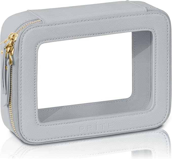 Prite Clear Makeup Bag Cosmetic Organizer Case Waterproof Travel Toiletry Bag by Prite