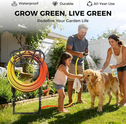 Garden Hose Holder Heavy-Duty Freestanding Water Hose Holder Holds 160Ft Hoses - Image 9