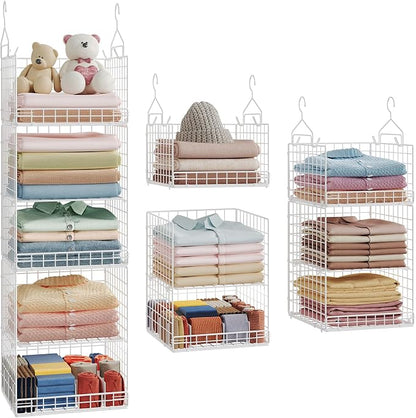 Yuyetuyo 5 Tier Hanging Closet Organizer Separable Hanging Closet Shelves by Yuyetuyo