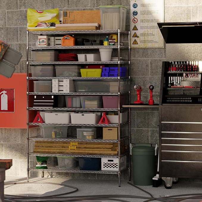 24" Deep x 54" Wide x 86" Height Wire Shelving Kit | 10-Tier | NSF Commercial - Image 6