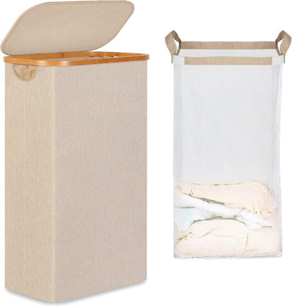 iEGrow 65L Slim Laundry Hamper, Narrow Laundry Basket by iEGrow