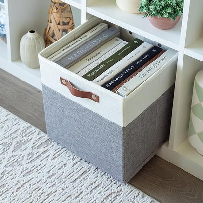 OrganiHaus 12" x 12" x 12" Fabric Cube Storage Bins - Image 5