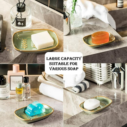 Soap Dish Soap Holder Shower, Ceramic Soap Dishes - Image 3