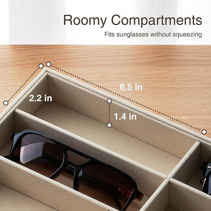 pickpiff Drawer Sunglass Organizer & Display Tray: 1 Pcs 8 Grids Velvet - Image 7