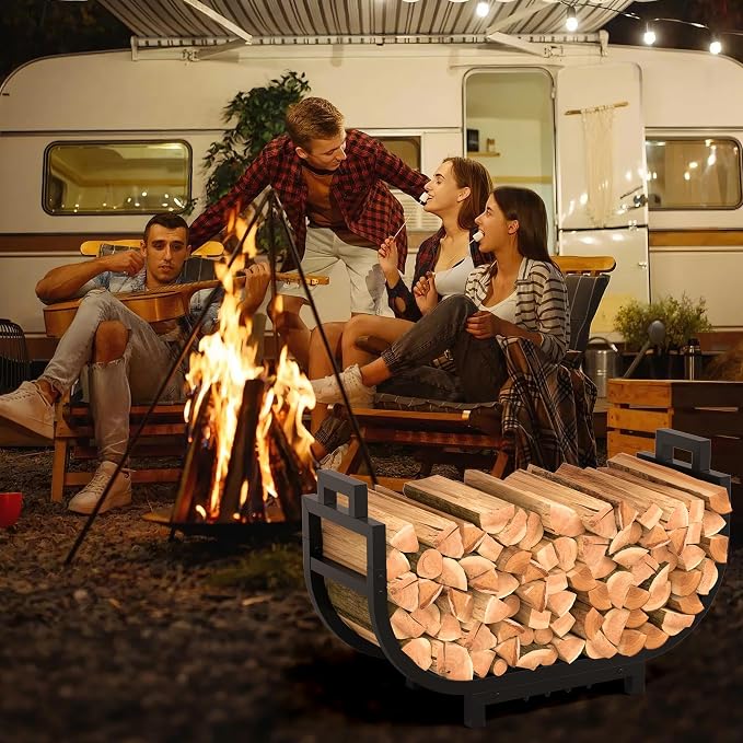 30 Inch Firewood Rack Outdoor Indoor - Image 8