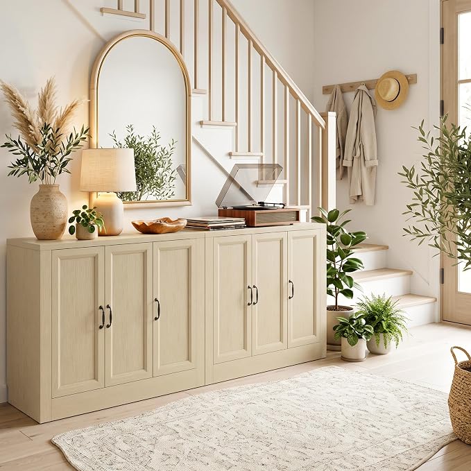 118" W Modern Buffet Cabinet, Modular Sideboard Cabinet - Image 10