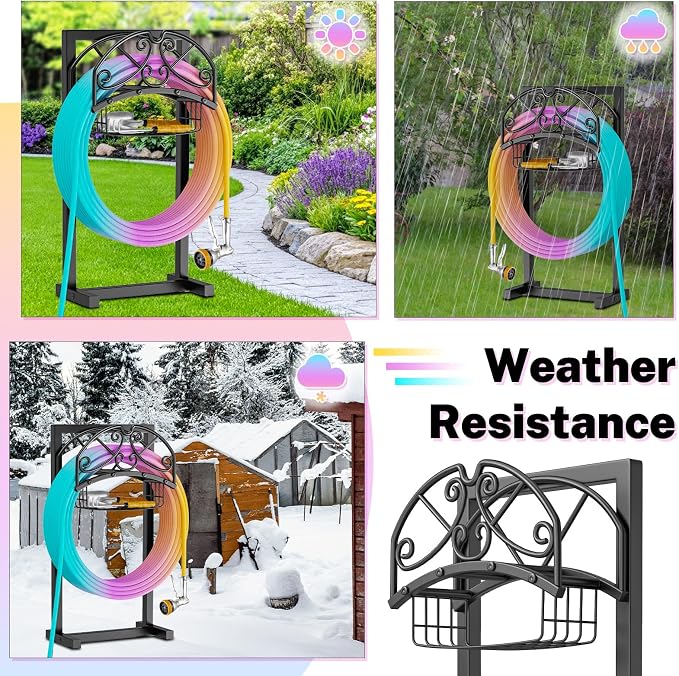 Garden Hose Holder, Metal Water Hose Holder - Image 6