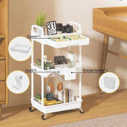 3 Tier Rolling Utility Cart - Image 3