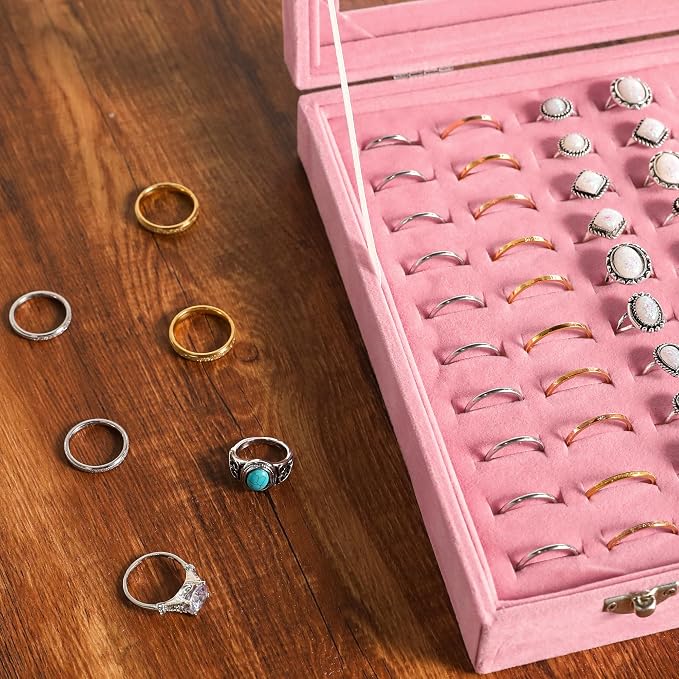 Frebeauty Ring Organizer Tray 100 Slots Ring Holder - Image 6