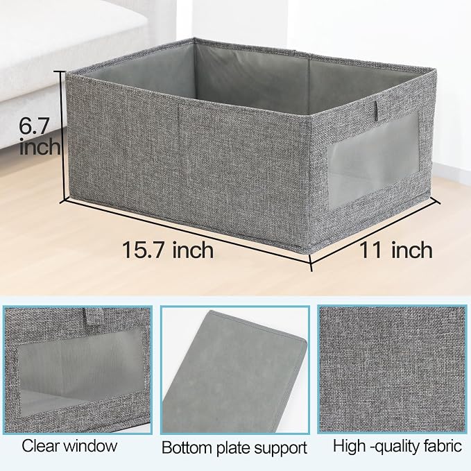 Fordonral 4 Pack Closet Organizers and Storage Bins, Storage Containers - Image 3