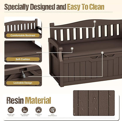 80-Gallon Outdoor Storage Bench - Image 6