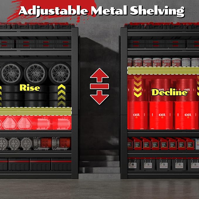 59.8" W Metal Shelving 6 Tier Garage Shelving 3750LBS Storage Shelves - Image 6