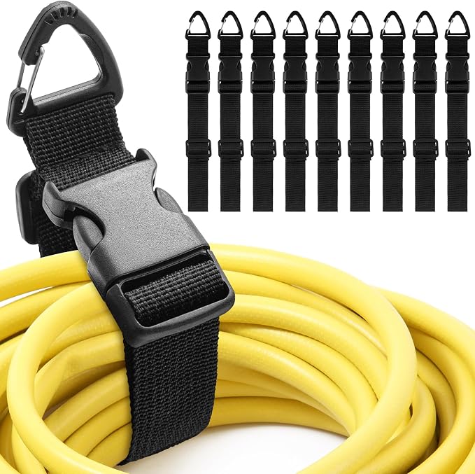 9 Pack 17 Inch Adjustable Extension Cord Holder Organizer by Wowangce