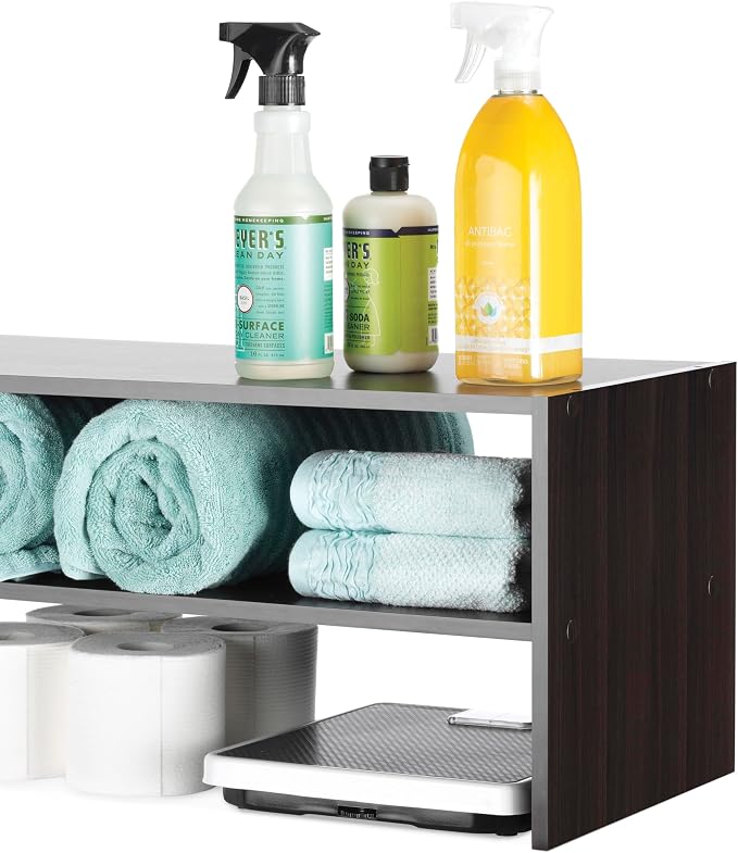 Whitmor Wood Stackable 2-Shelf Shoe Rack, 24 INCH, Espresso，2 Pack - Image 5