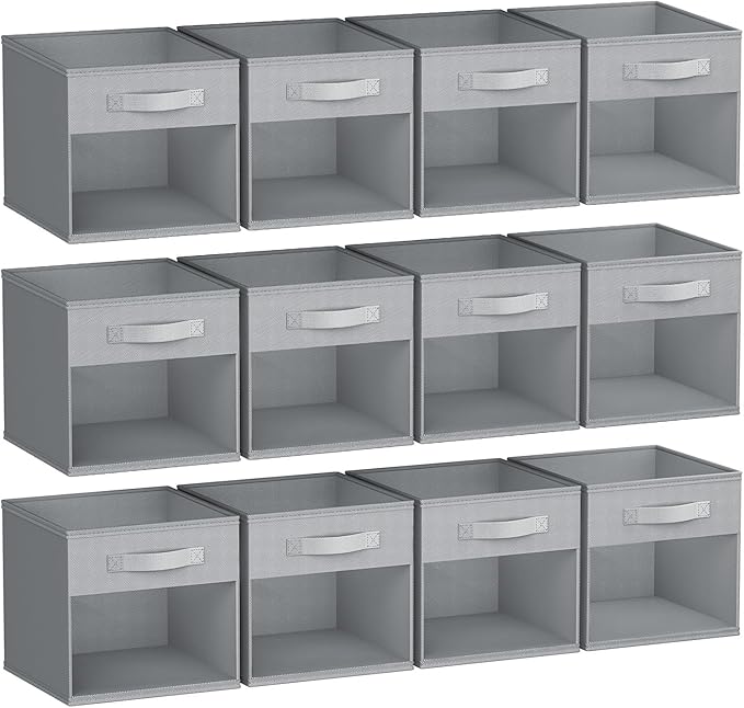 DIMJ Storage Cubes, Cube Oganizer Bin, 12 Pack Foldable Containers by DiMJ
