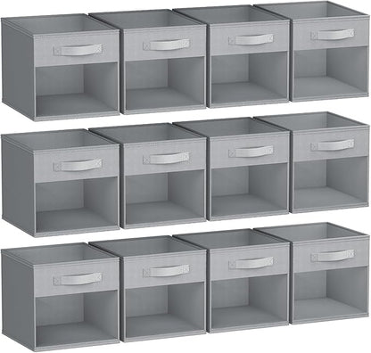 DIMJ Storage Cubes, Cube Oganizer Bin, 12 Pack Foldable Containers by DiMJ