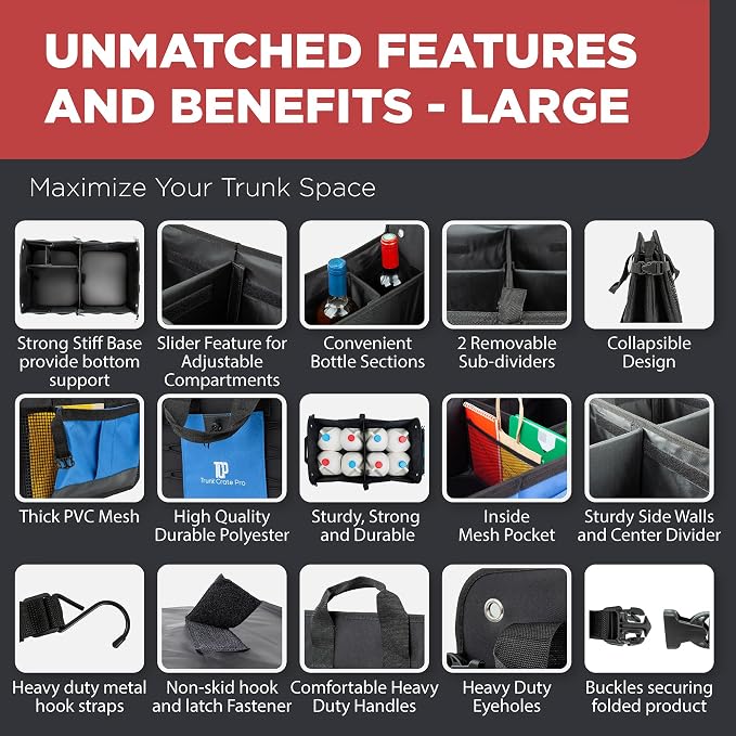 TRUNKCRATEPRO Car Trunk Organizers | Trunk Organizer, Car Storage Organizer - Image 3