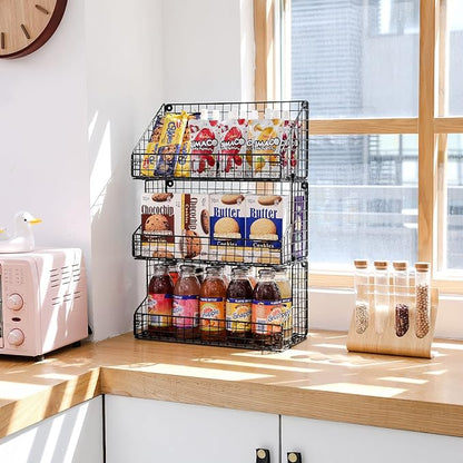 X-cosrack 3 Tier Large Stackable Snack Organizer - Image 6