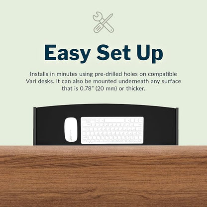 Vari Slide-Out Keyboard Tray – Ergonomic Under-Desk Pull-Out Shelf - Image 5