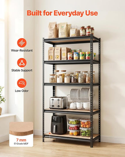 VEVOR Storage Shelves, 5-Tier Adjustable, 2000 lbs Capacity, Heavy Duty Garage - Image 9