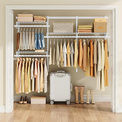 SONGMICS HOME Closet System, Closet Insert Organizer, 2-4 ft, Adjustable Metal - Image 7