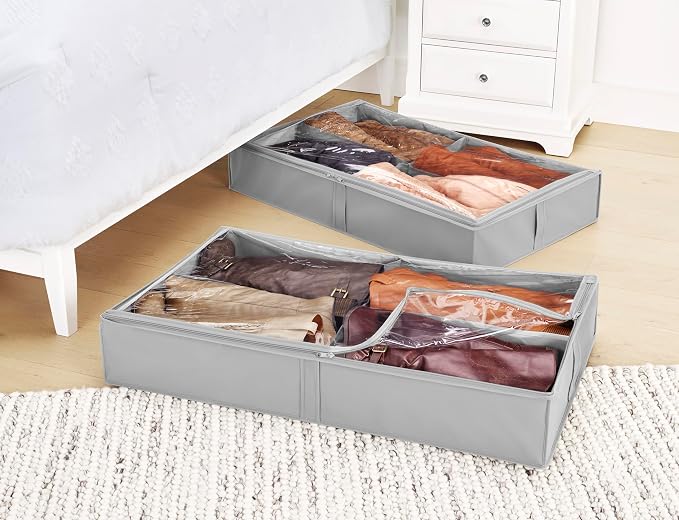 Whitmor 4 Section Underbed Boot Bag by Whitmor