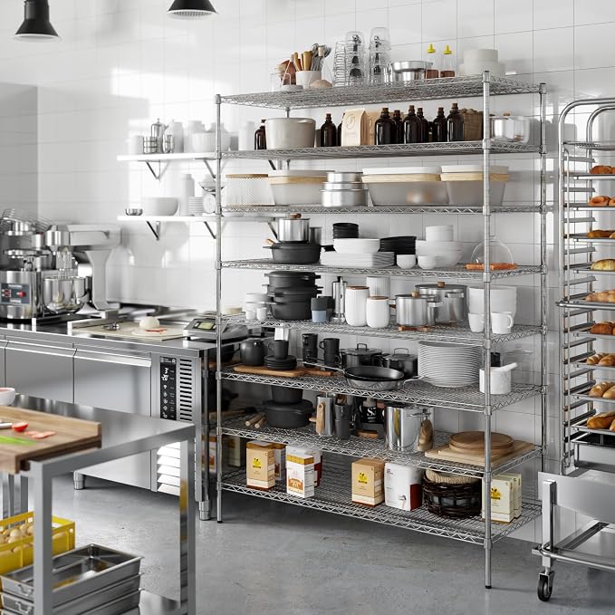 24" Deep x 60" Wide x 86" Height Wire Shelving Kit | 8-Tier | NSF Commercial - Image 2