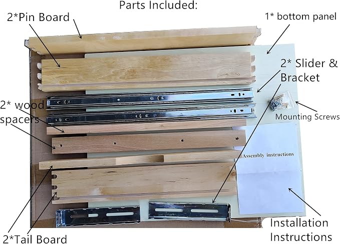 Solid Wood Pull Out Drawer 27" W × 21" D - Image 3