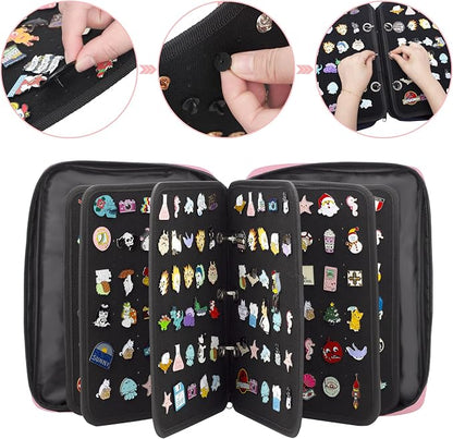 Enamel Pin Display Pages Pin Carrying Case, Pins Collection Storage Organizer - Image 3