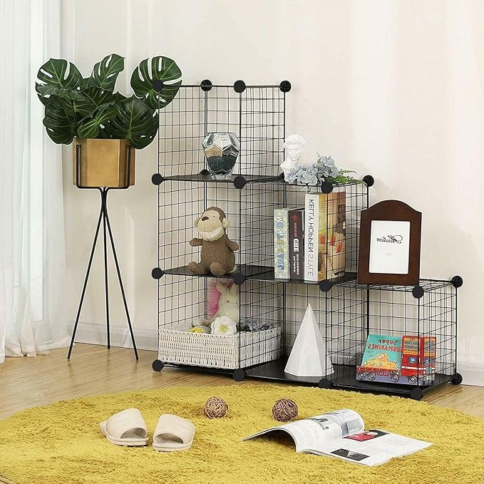 TUMUCUTE Wire Cube Storage Organizer, Metal Storage Shelves Bookshelf, - Image 2