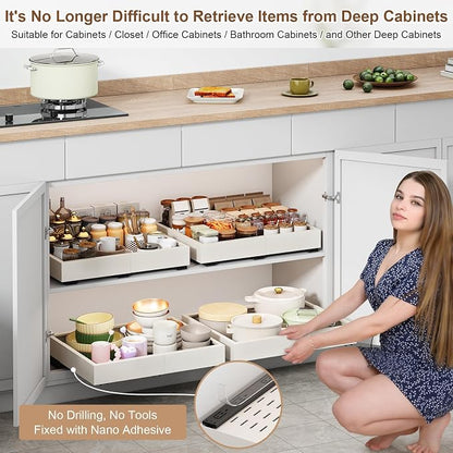 Pull out Cabinet Organizer, Expandable Width, Depth - Image 5