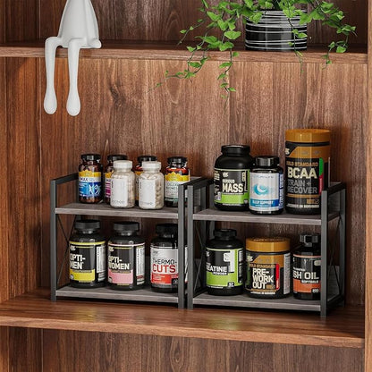 Giikin Countertop Shelf Organizer, 2 Tier Kitchen Spice Rack Organizer - Image 3