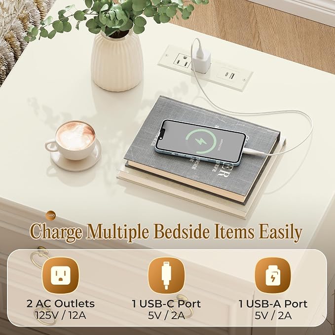 Huuger 27.6 Inch Tall Nightstand - Image 3