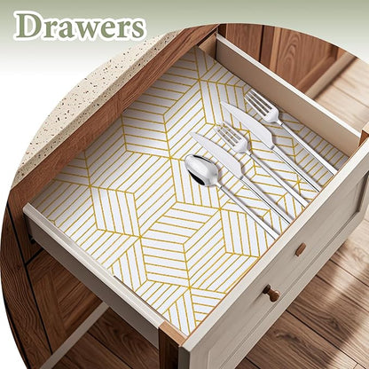 Shelf Liners for Kitchen Cabinets 35.4 in X 19.69 Ft, Non Adhesive Cabinet - Image 3