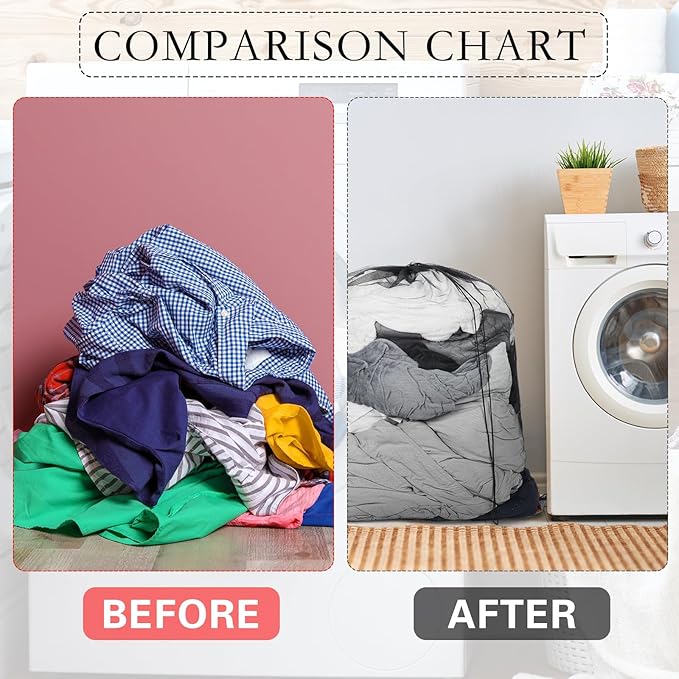 3 Pack Mesh Laundry Bags Extra Large 55" x 43" Sturdy Material Laundry Liner - Image 3