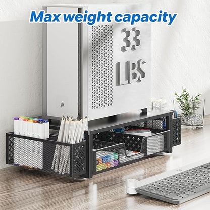 Simple Trending Desk Organizer and Accessories, 2-Tier Computer Monitor Stand - Image 5