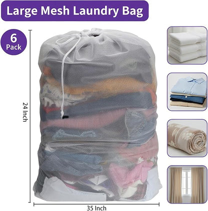 Nicunom 6 Pack Mesh Laundry Bag - Image 2