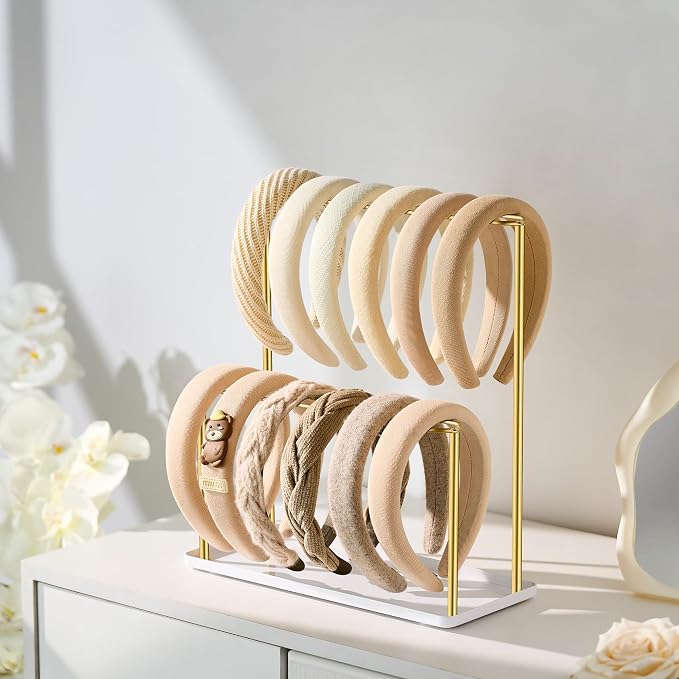 pickpiff Headband Holder Organizer Metal 2-Tier - Image 2