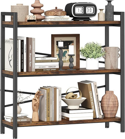 Book Shelf, 3 Tier Bookshelf 31.49" Width, Book Shelf Storage and Organization by Homeiju