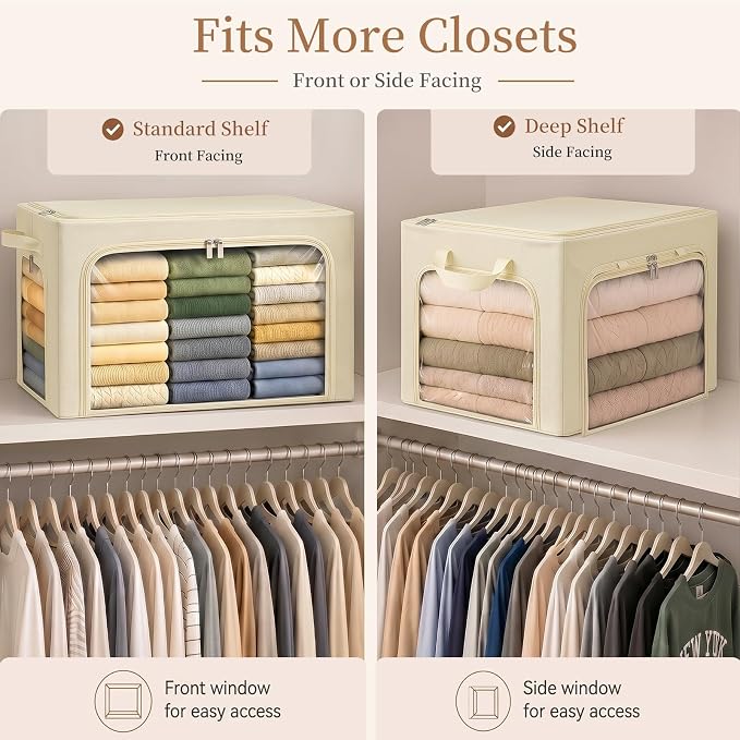 GoMaihe 3 Opening Clothes Storage Bins - Image 3