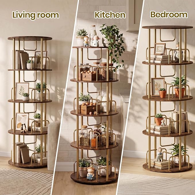 360° Rotating Bookshelf, Revolving Bookcase - Image 7