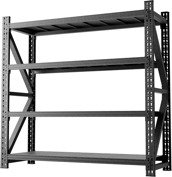 Heavy Duty Warehouse Shelving 4-Tier Industrial Steel Storage Shelves, 2600LB by Unknown