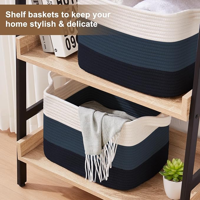 Storage Basket for Organizing, Woven Baskets for Storage, Rectangle Decorative - Image 5